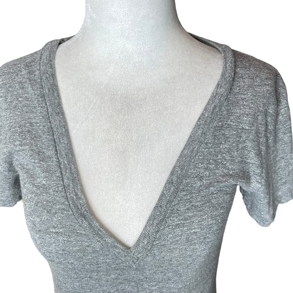 MONROW Gray Bodycon Mini Dress size Small Short Sleeves - Picture 4 of 14